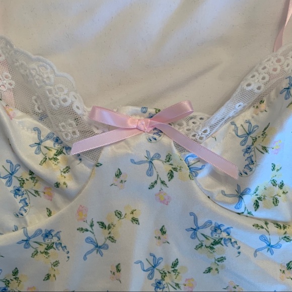 Buister top floral lingerie crop shirt - Picture 5 of 8